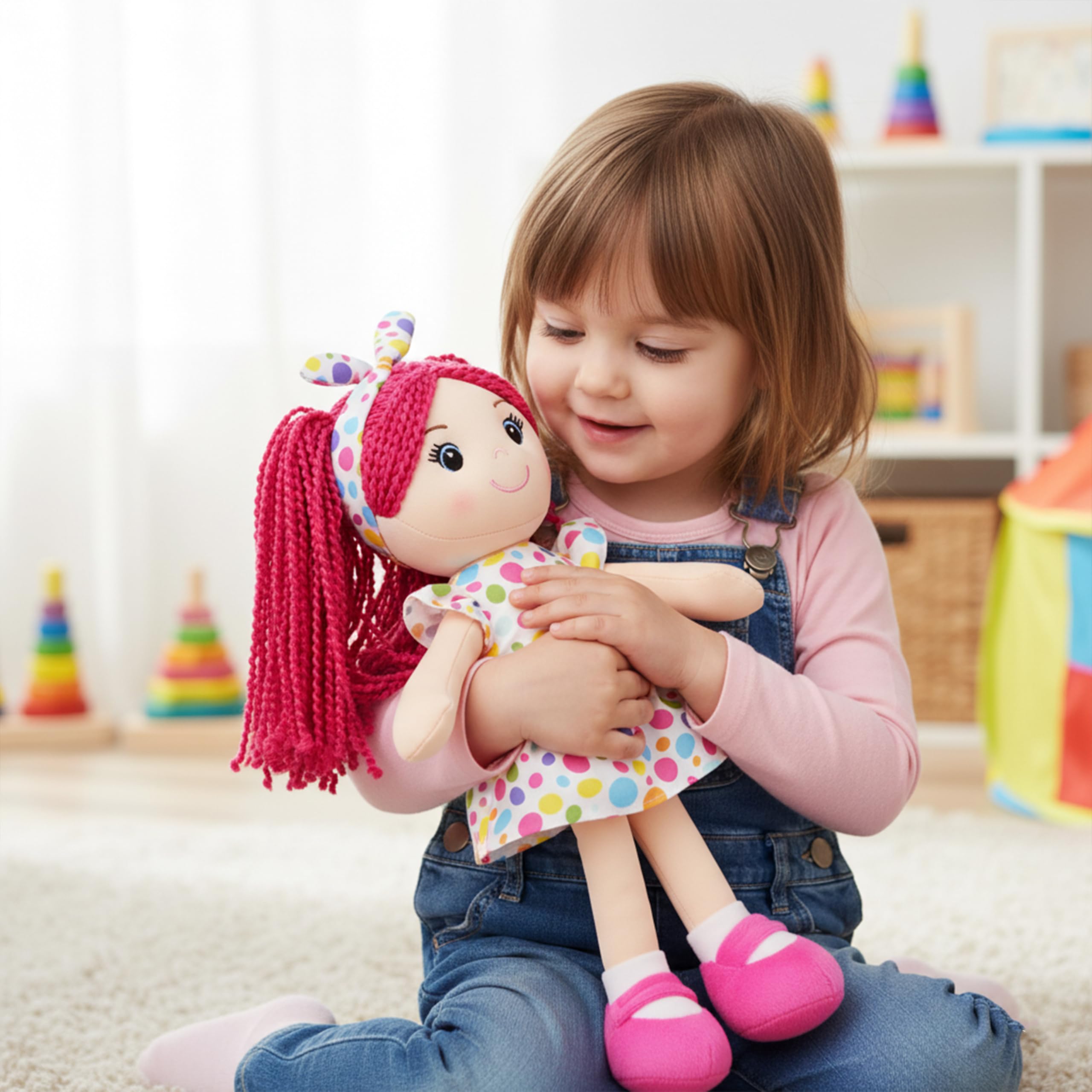 June Garden Snuggle Sophie is safe for toddlers aged 1 year and up.