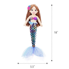 June Garden Tifara mermaid face embroidery creates a friendly cuddle-ready expression.