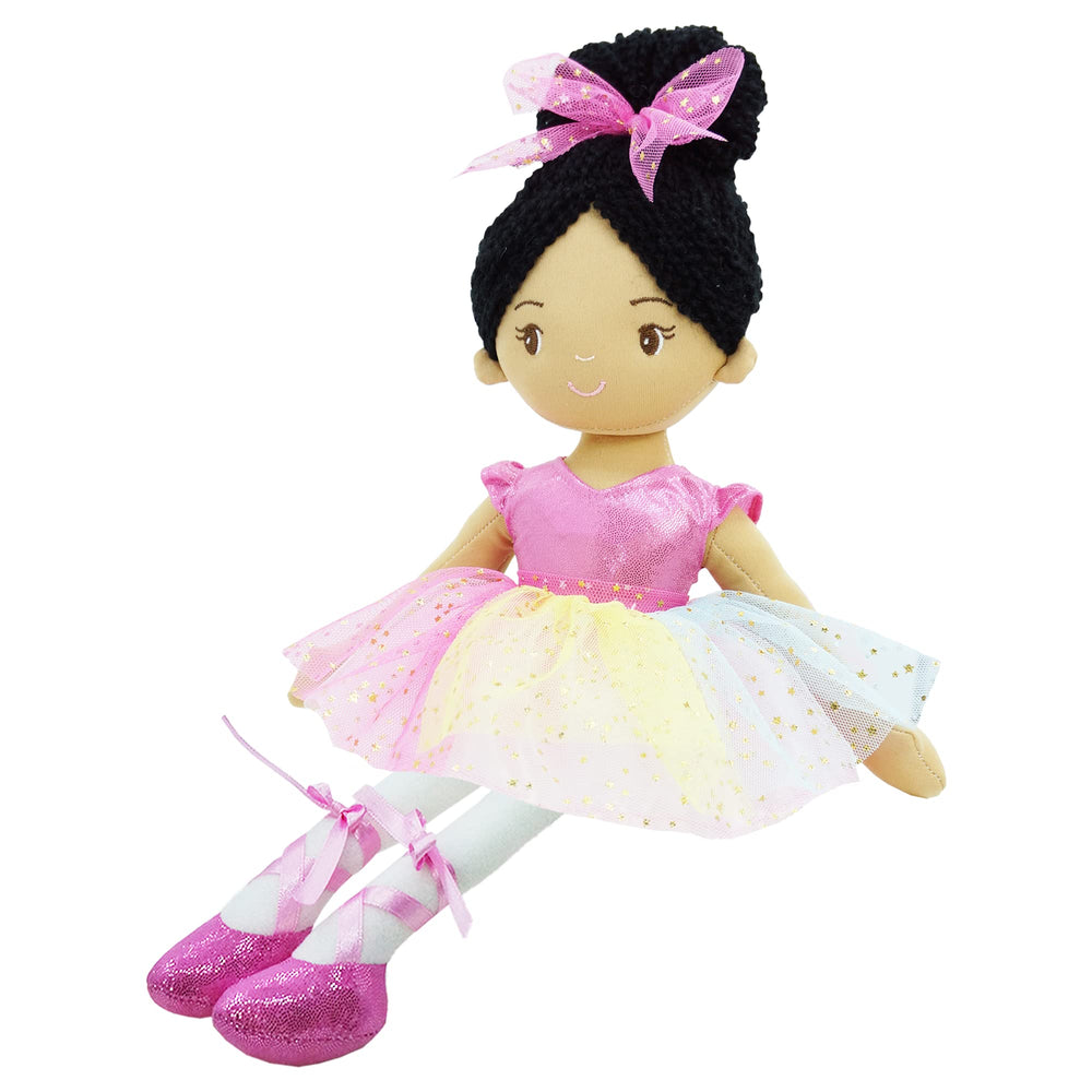 June Garden Stella pink ballet shoes with satin laces for graceful steps.