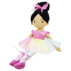 June Garden Stella pink ballet shoes with satin laces for graceful steps.