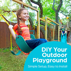 Jungle Gym Kingdom backyard swing set enhances family outdoor time