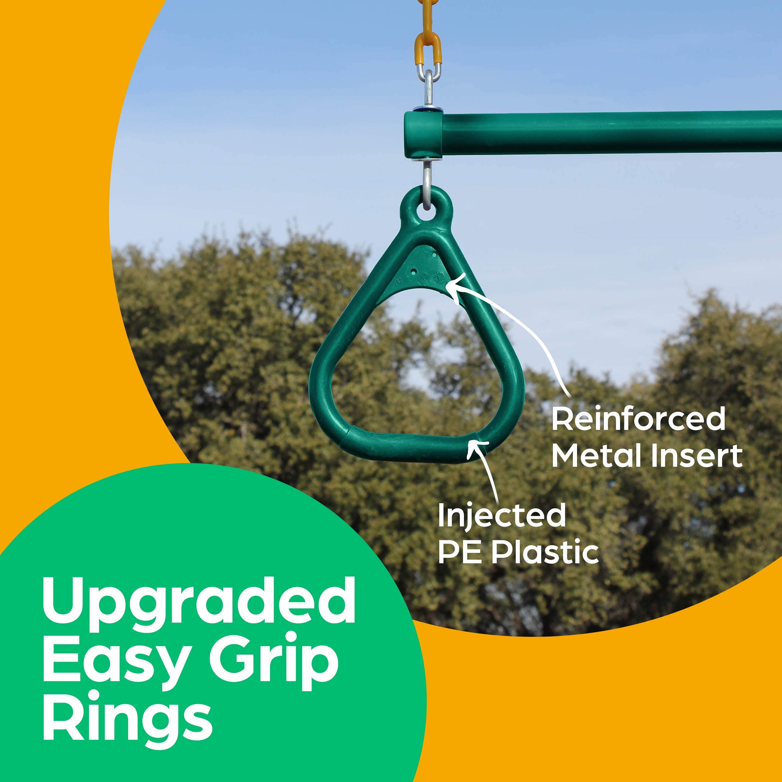 Jungle Gym Kingdom monkey bars promote upper-body movement