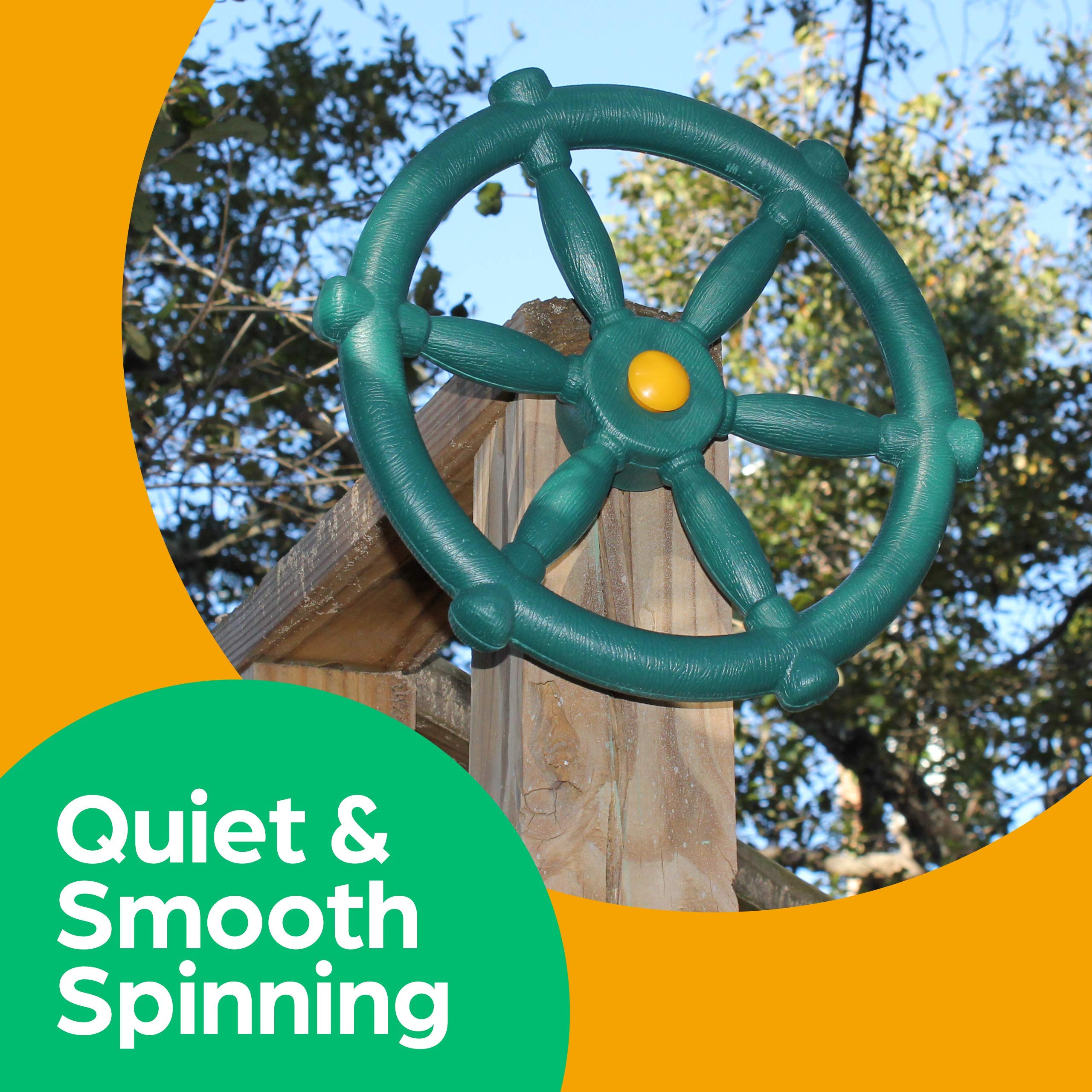 Jungle Gym Kingdom pirate ship wheel green installation tools included for easy setup