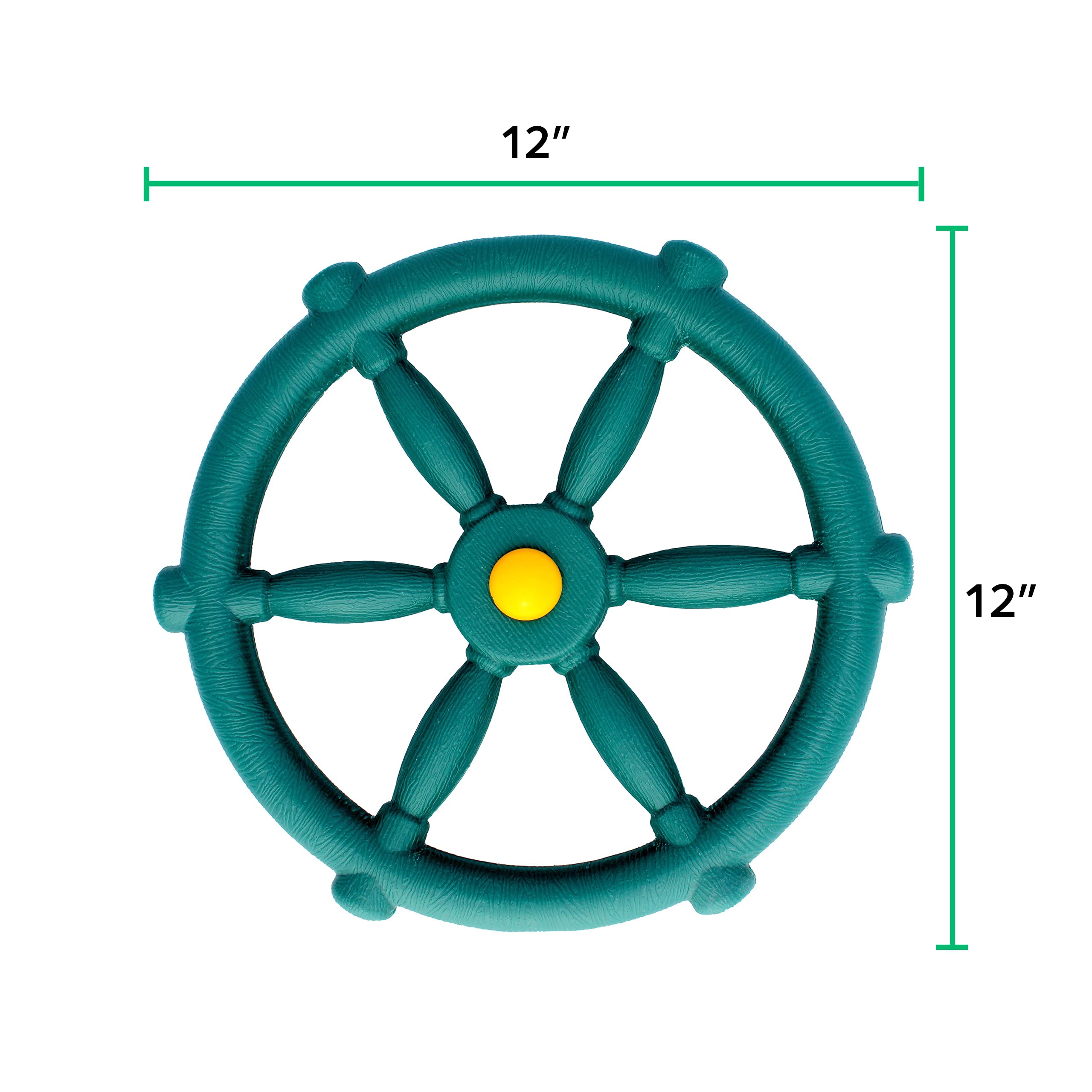 Jungle Gym Kingdom pirate ship wheel green kid-friendly steering toy