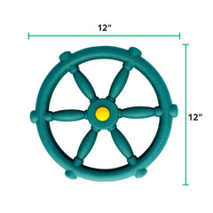 Jungle Gym Kingdom pirate ship wheel green kid-friendly steering toy
