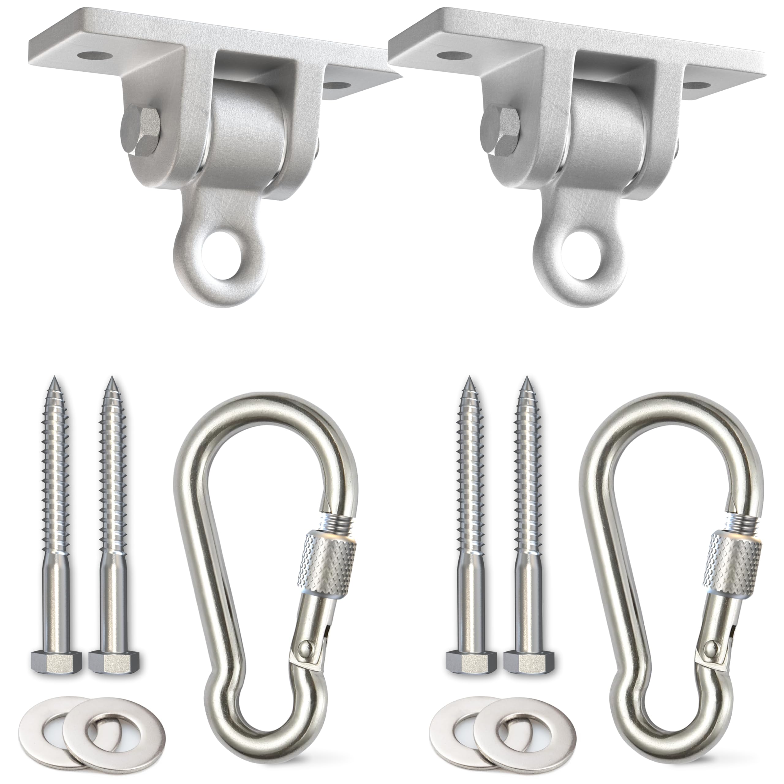 Jungle Gym Kingdom swing hangers front view with locking hooks for sturdy indoor use.