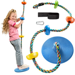 Jungle Gym Kingdom tree swing with disc seat for outdoor play and balance development