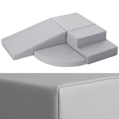 JungleDove 4-piece foam climbing blocks in gray for safe indoor toddler play.