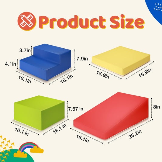 JungleDove yellow foam blocks encourage stacking and imaginative toddler play.