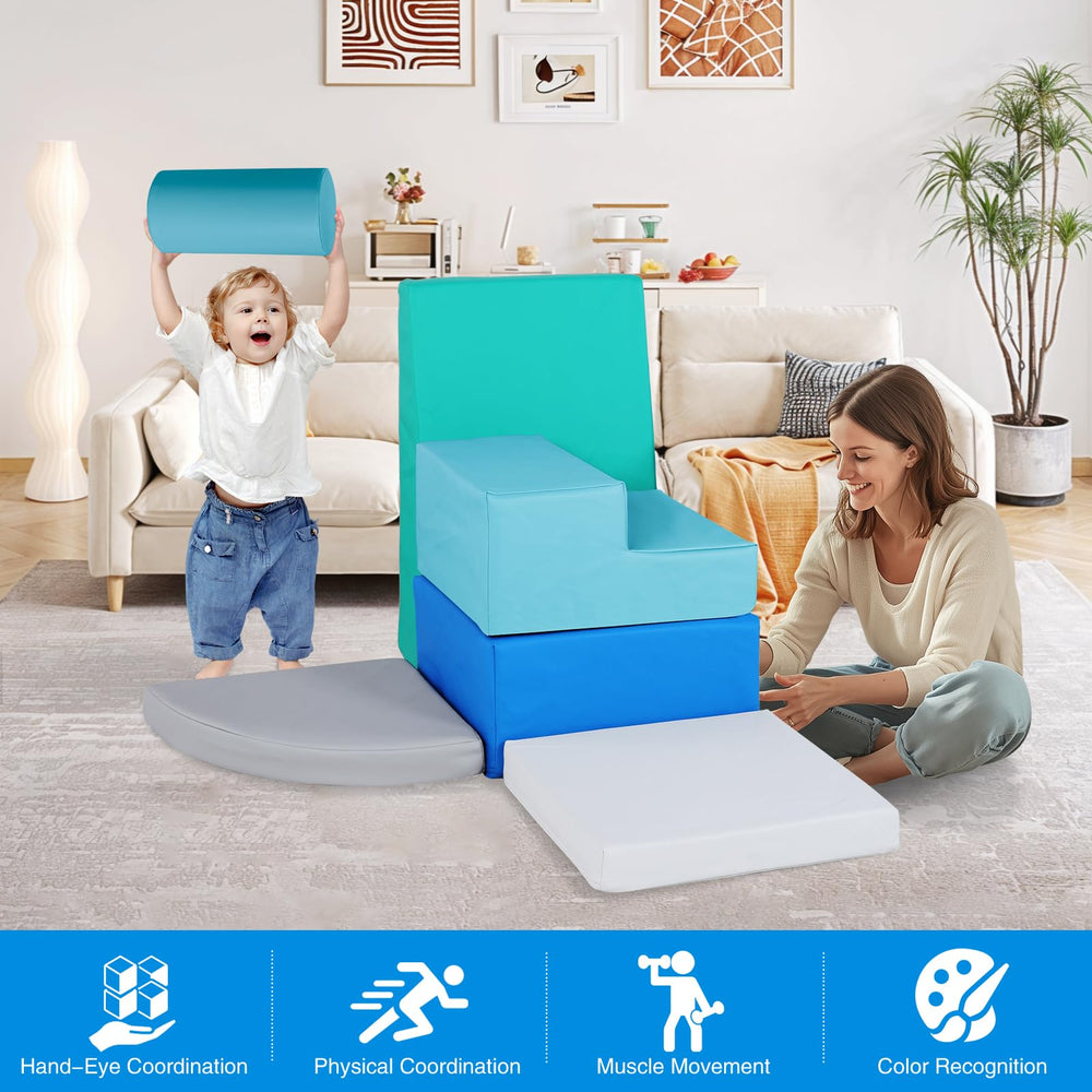 JungleDove foam climbing blocks cylinder adds varied heights to play sessions.