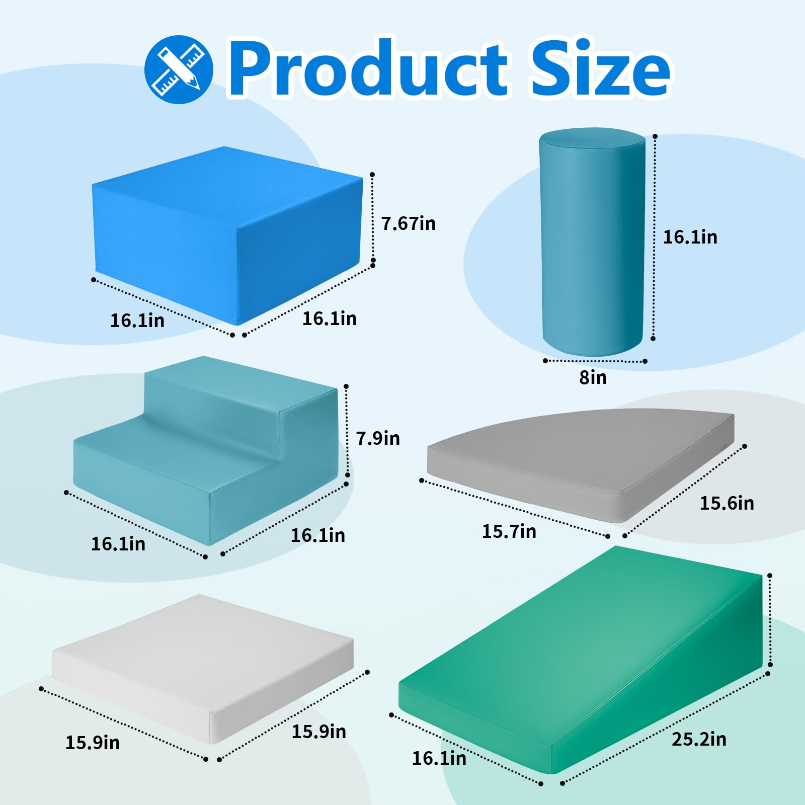 JungleDove foam climbing blocks large rectangle supports stacking and imaginative obstacle courses.