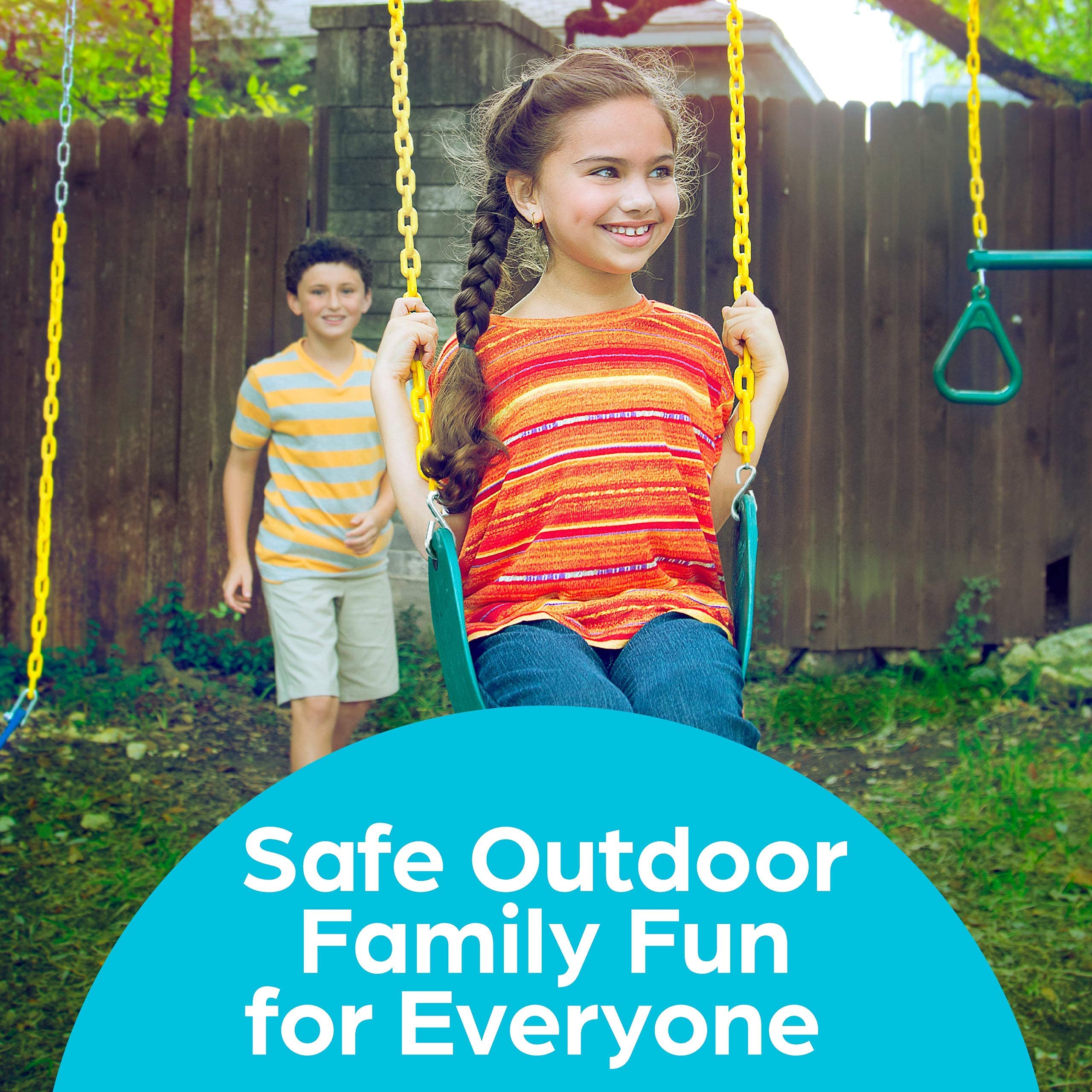 Jungle Gym Kingdom heavy-duty chains provide stable, long-lasting support.