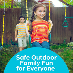Jungle Gym Kingdom heavy-duty chains provide stable, long-lasting support.