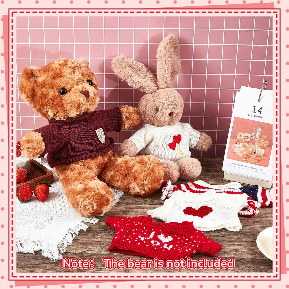 Junkin bear clothes red and white palette boosts bear toy visual appeal