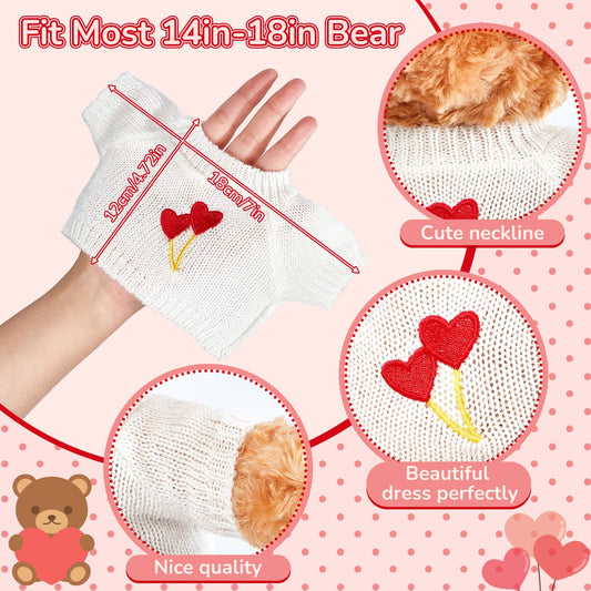 Junkin bear clothes soft fabric finish enhances plush bear comfort and long-lasting wear