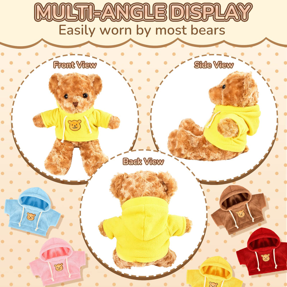 Junkin red bear doll clothes for 14-18 inch bears, vibrant color for playtime
