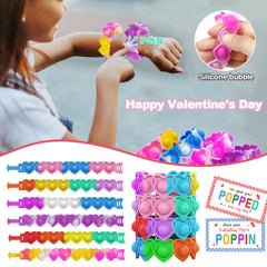 JUNQIU US silicone pop bracelets closeup showing durability for kids