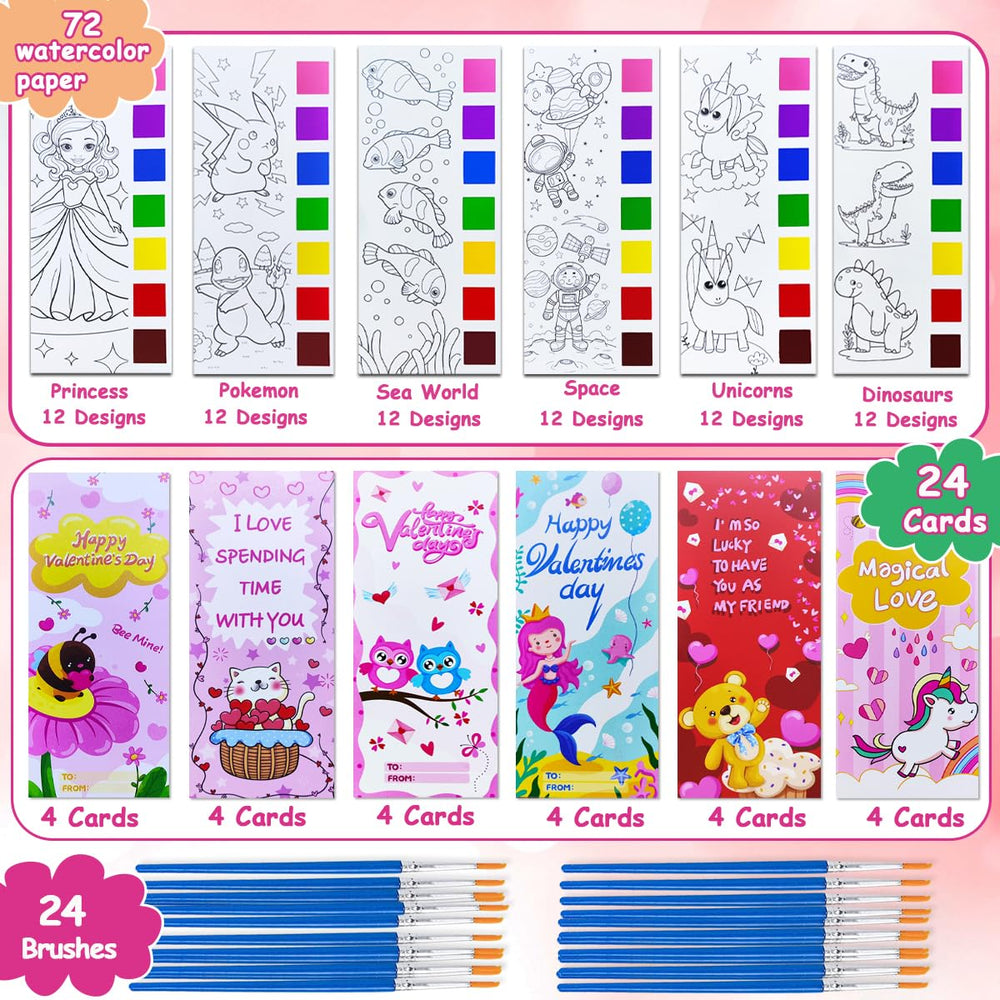Junqiu watercolor coloring book for kids with vibrant color mixing
