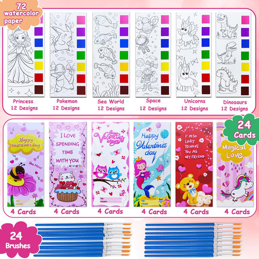 Junqiu watercolor coloring book for kids with vibrant color mixing