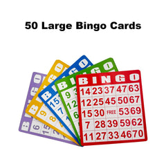 JUNWRROW 50 Large Bingo Cards improve readability for quick rounds