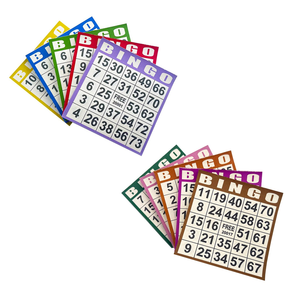 JUNWRROW bingo cards show ten colors for organized sessions.