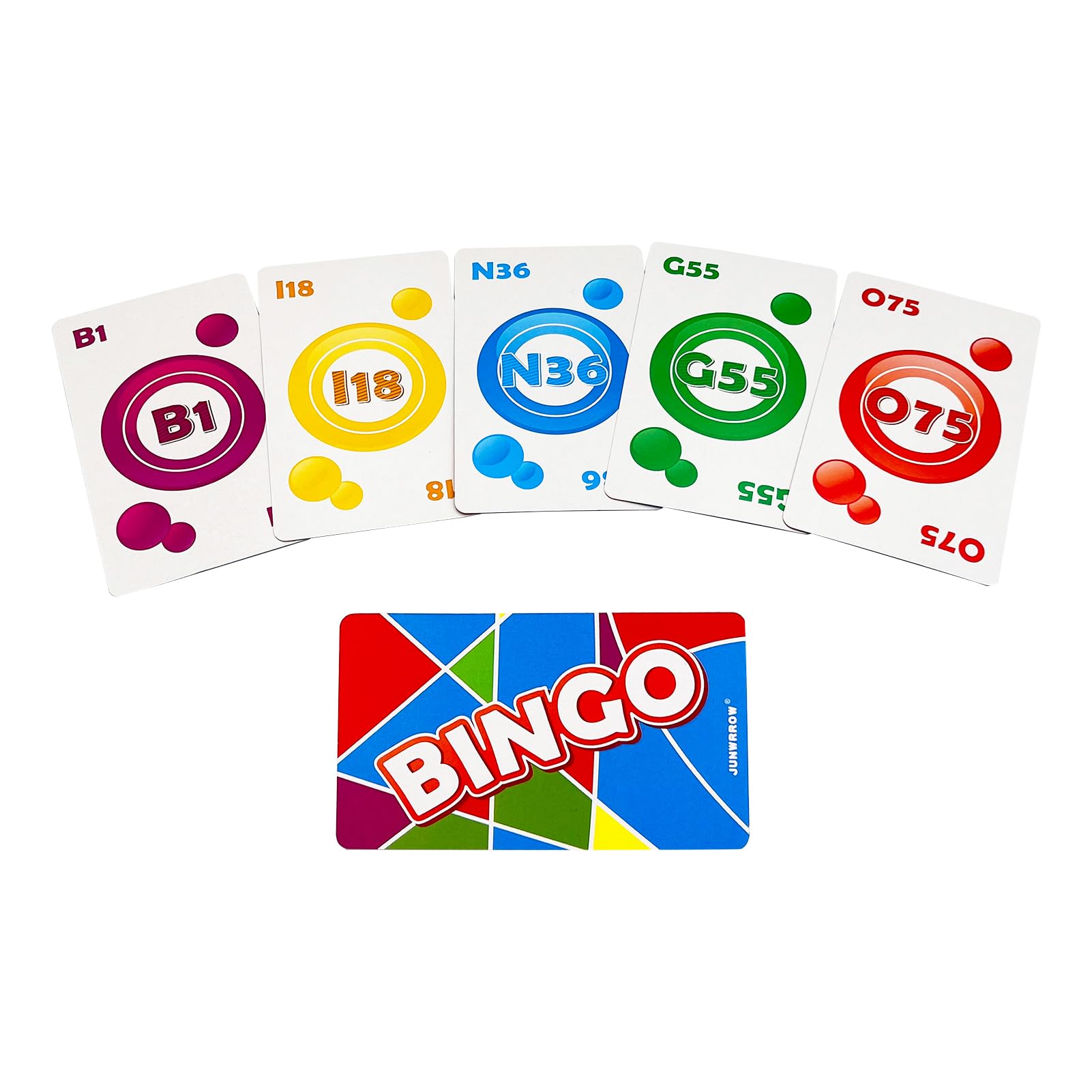 JUNWRROW jumbo calling cards are bold and easy to read for large groups.