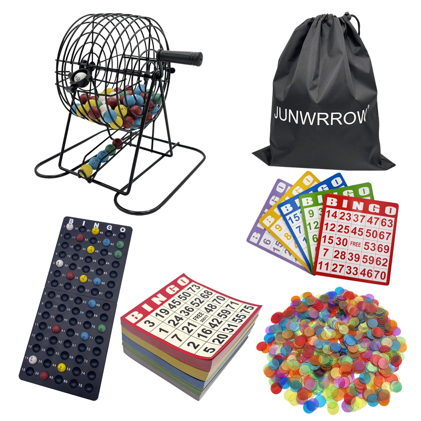 JUNWRROW Deluxe Bingo Cage 6-Inch for smooth, reliable spins in large groups