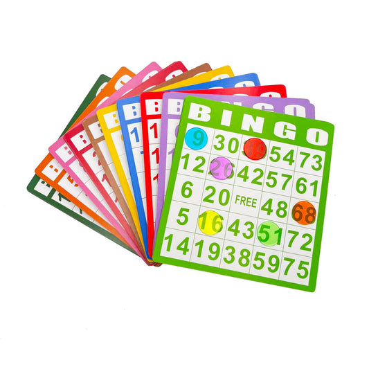 JUNWRROW Deluxe bingo chips in 600 colorful pieces for clear play