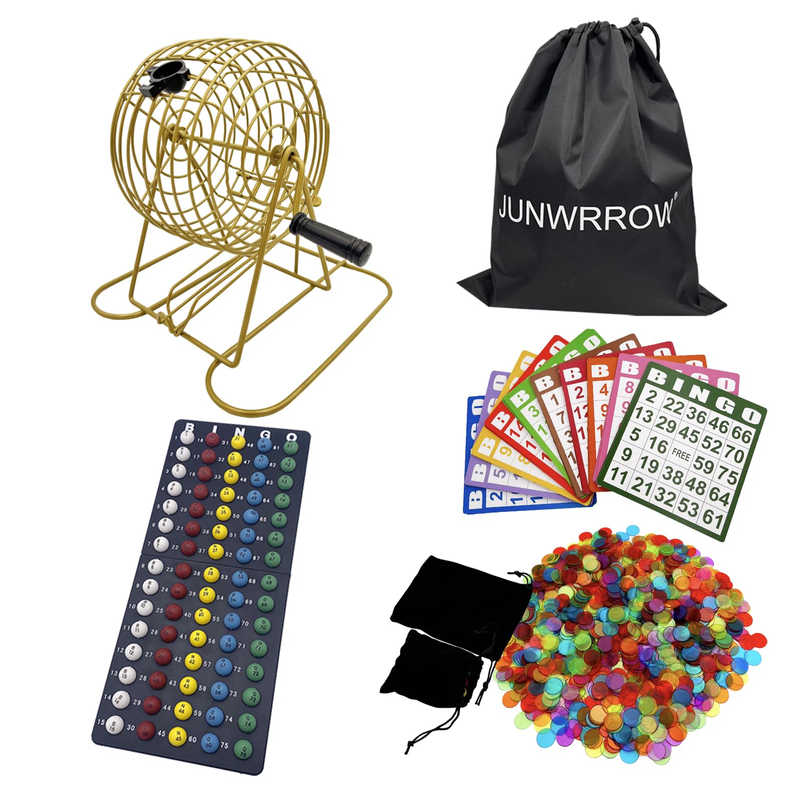 JUNWRROW Deluxe Bingo rotary cage providing smooth spins for reliable draws