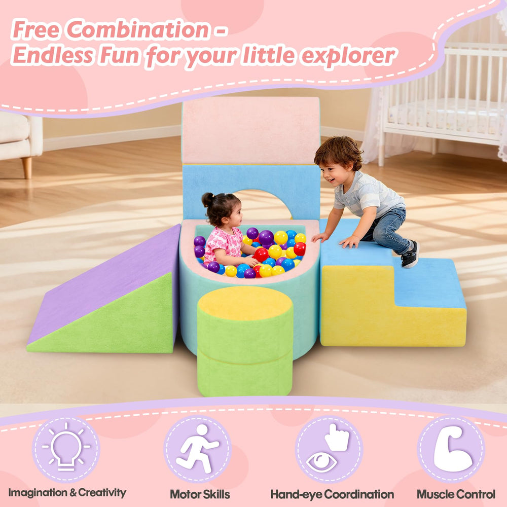 JUOIFIP toddler ball pit included adds depth to indoor play (balls not included).