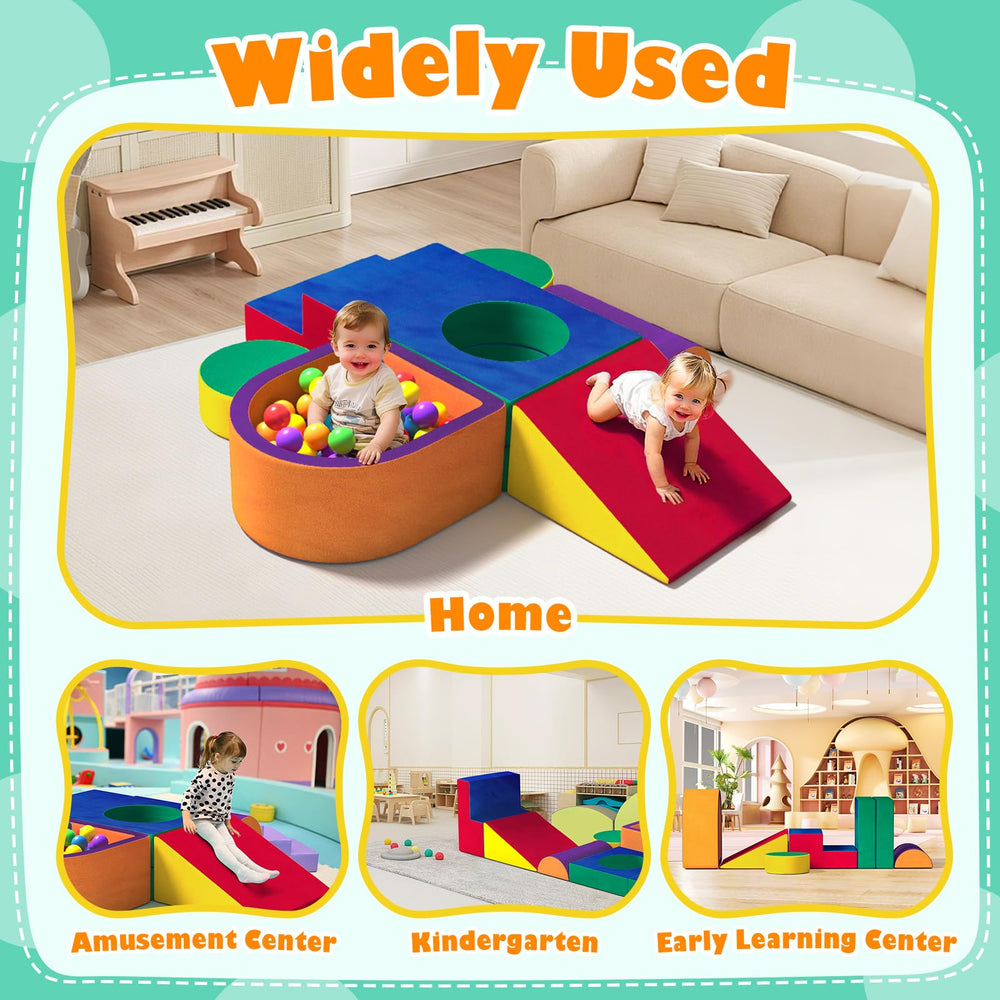 JUOIFIP modular set helps assemble varied structures for imaginative indoor play.