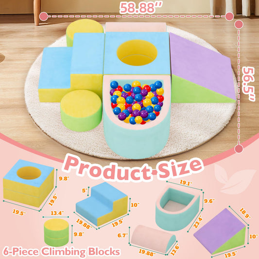 JUOIFIP blocks with high-density foam cushion little tumbles for safe indoor activity.