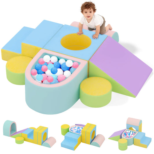 JUOIFIP toddler climbing blocks with soft cover for gentle play and easy cleaning.