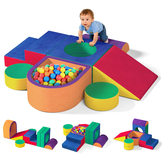 JUOIFIP toddler climbing blocks with stairs promote imaginative play and motor skill development.