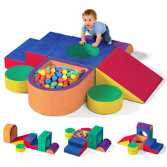 JUOIFIP toddler climbing blocks with stairs promote imaginative play and motor skill development.