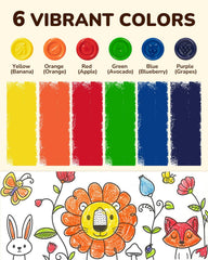JUPITEARTH jumbo crayons support broad color areas and fine detail.