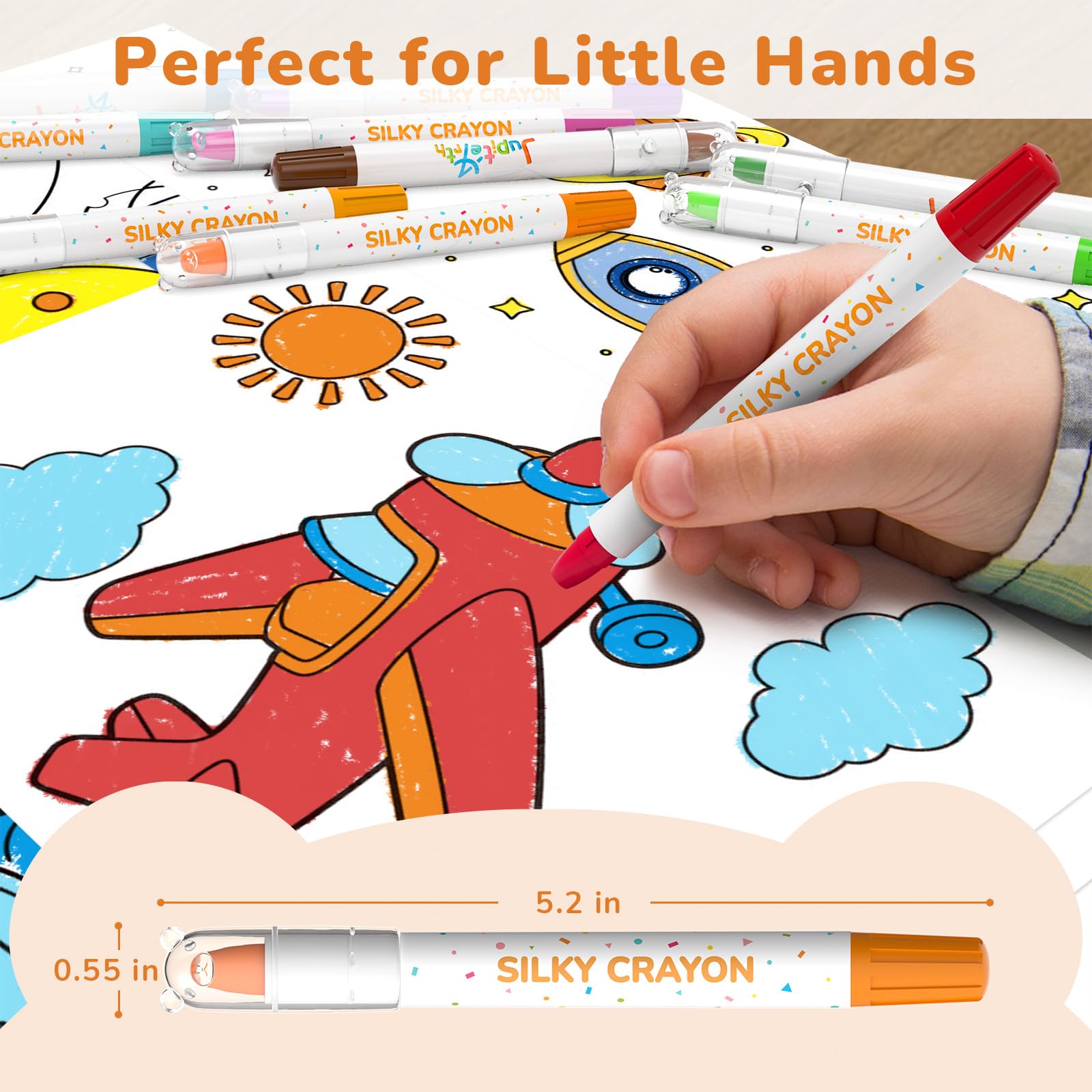JUPITEARTH easy-grip design supports small hands and motor skill growth