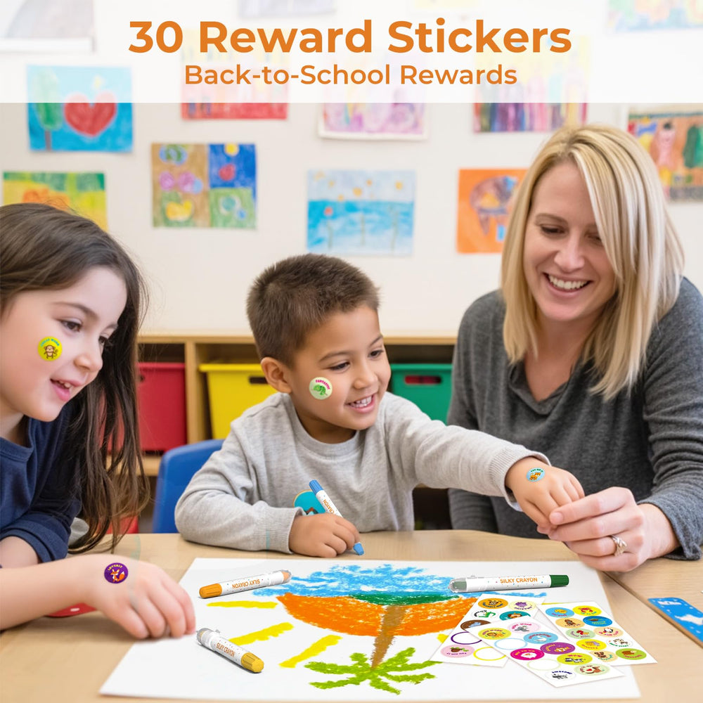 JUPITEARTH silky, durable crayons glide smoothly across paper.