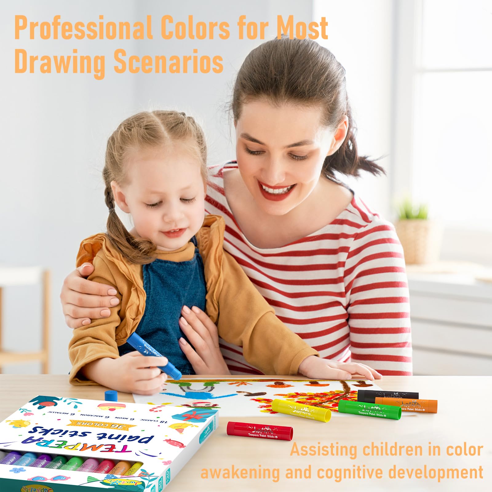 JUPITEARTH kit includes 30 stickers and 120 PDF coloring pages for guided activities