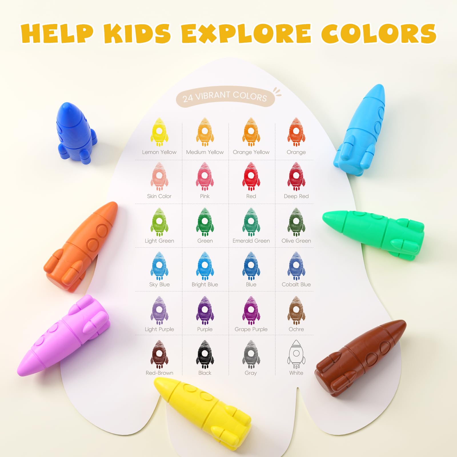 Jupiterarth unbreakable crayons demonstrate sturdy material ideal for toddler play.