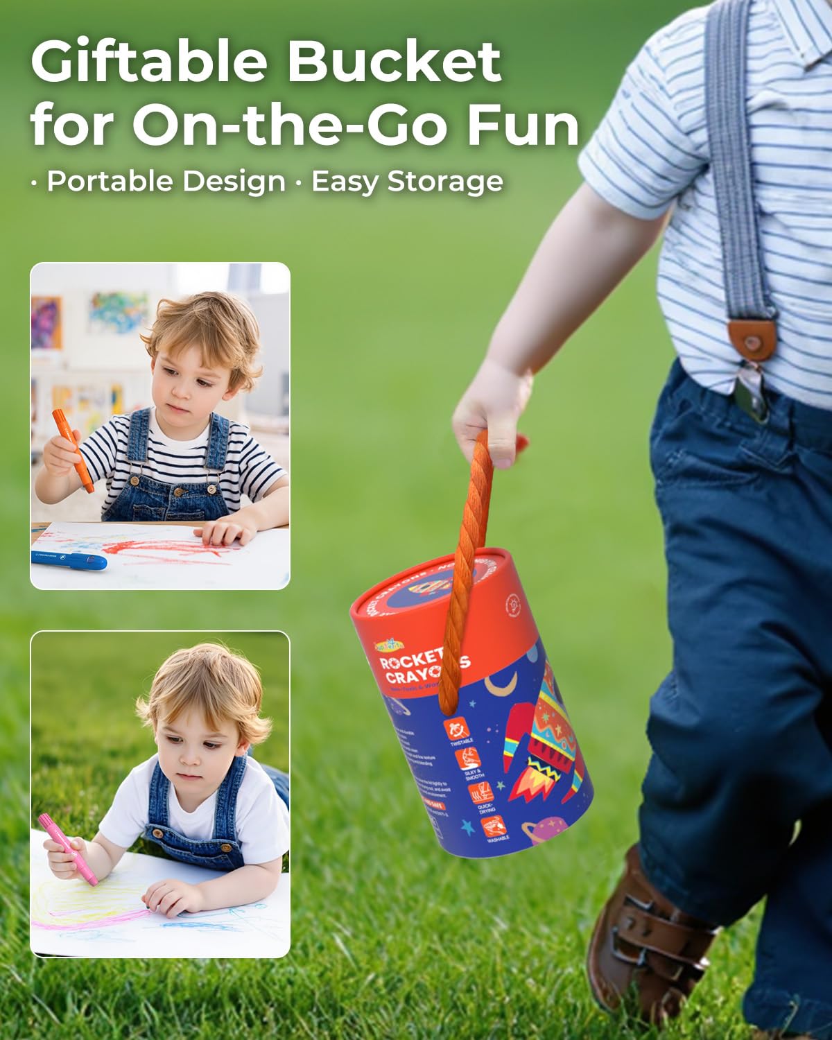 JUPITEARTH convenient carry handle makes on-the-go drawing a breeze.