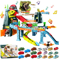 Juqic dinosaur-track-bridge showing elevated ramps for smooth rolling play