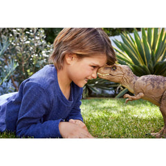 Jurassic World Chaos Theory T. rex performing chomp and roar action for dramatic play sessions.