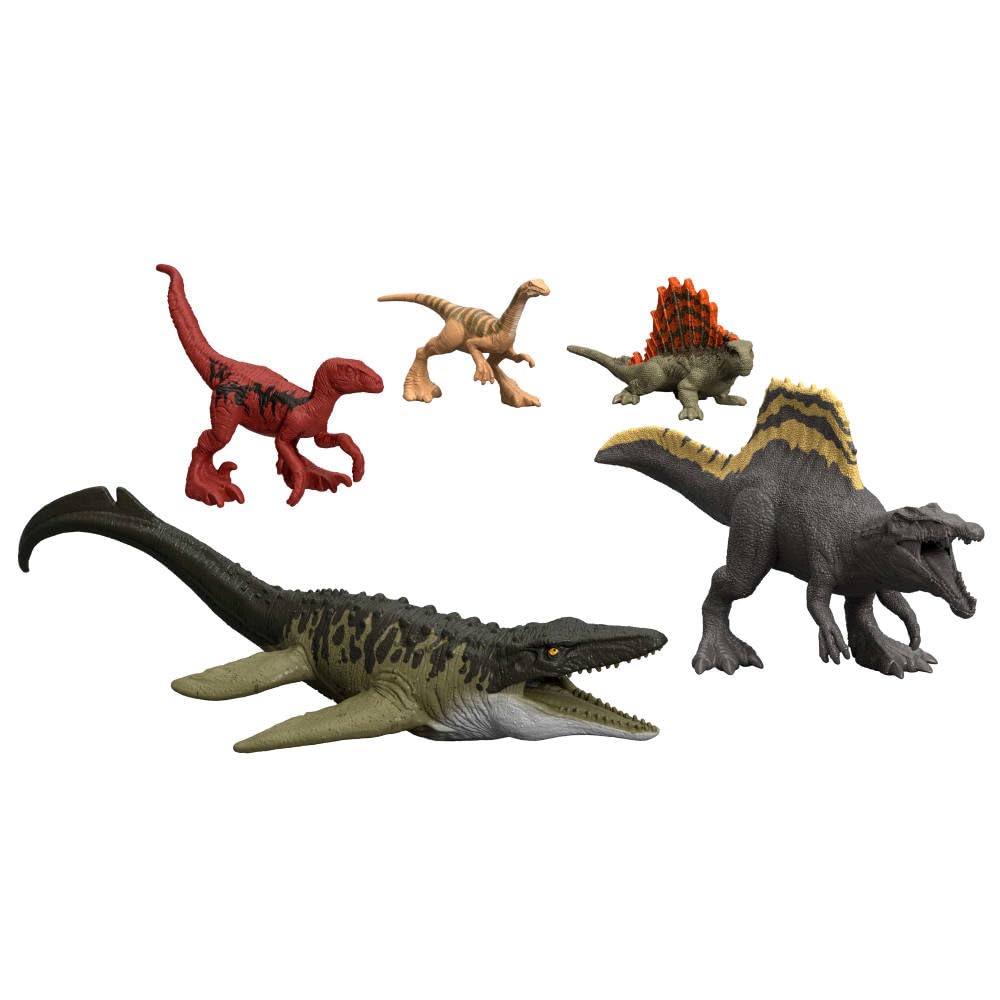 Jurassic World dinosaur figurines dynamic pose for action-packed pretend play.