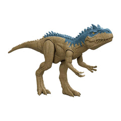 Jurassic World Rebirth Allosaurus figure front view for dynamic play and display