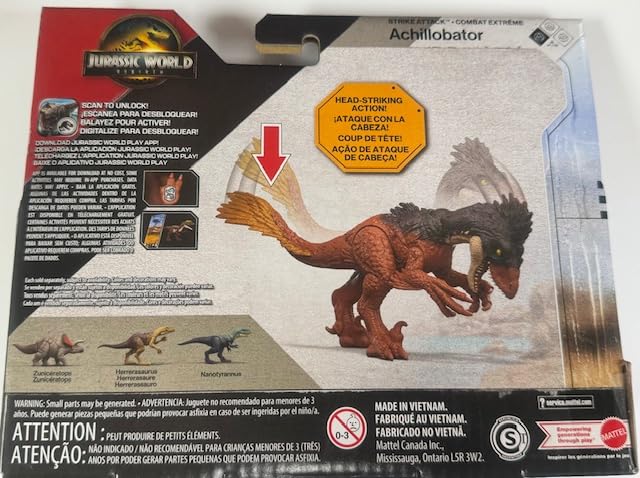 Jurassic World Rebirth Achillobator toy with detailed sculpting for authentic display.