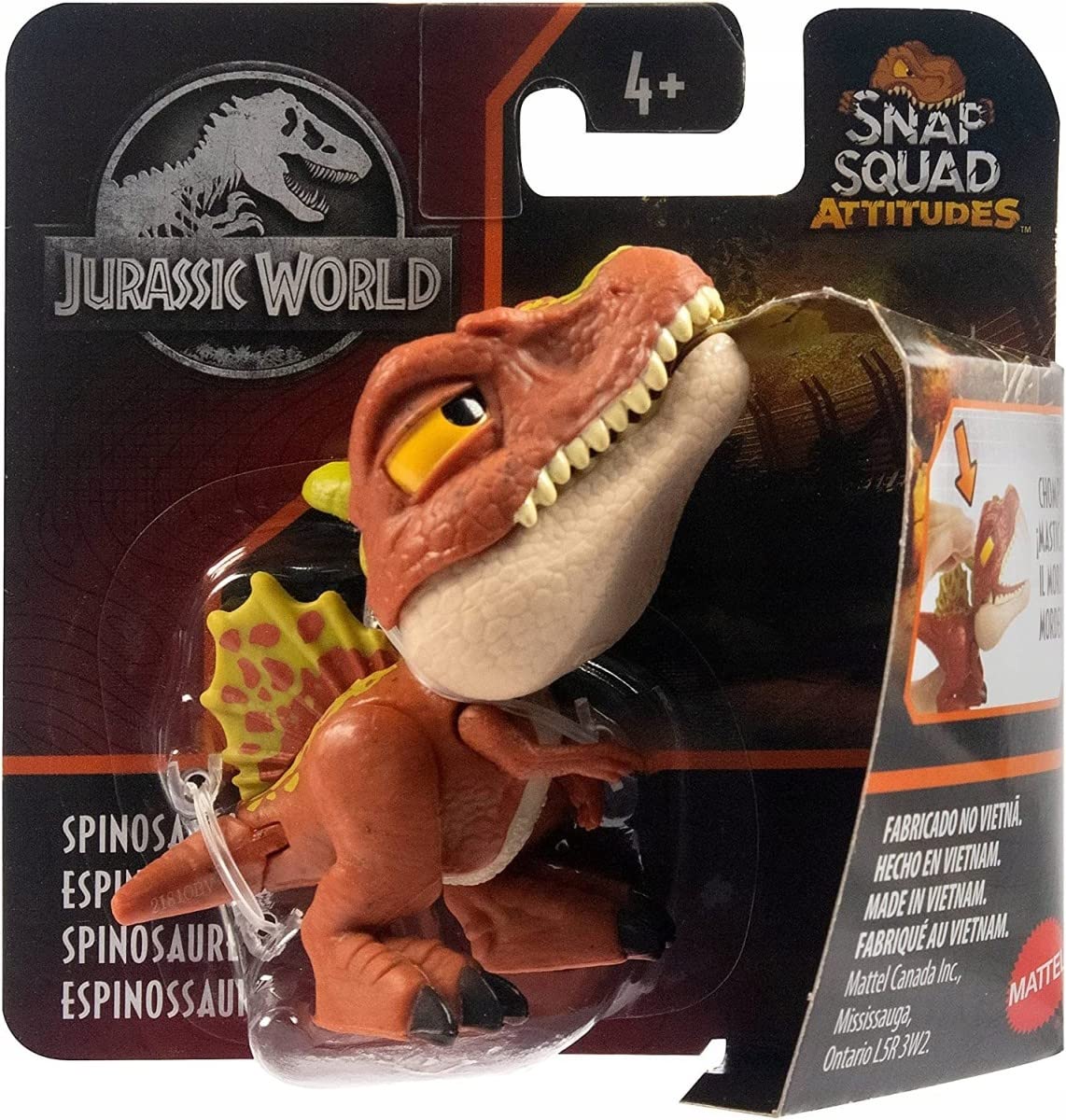 Jurassic World Snap Squad Attitudes set group shot showing all four figures together for display.