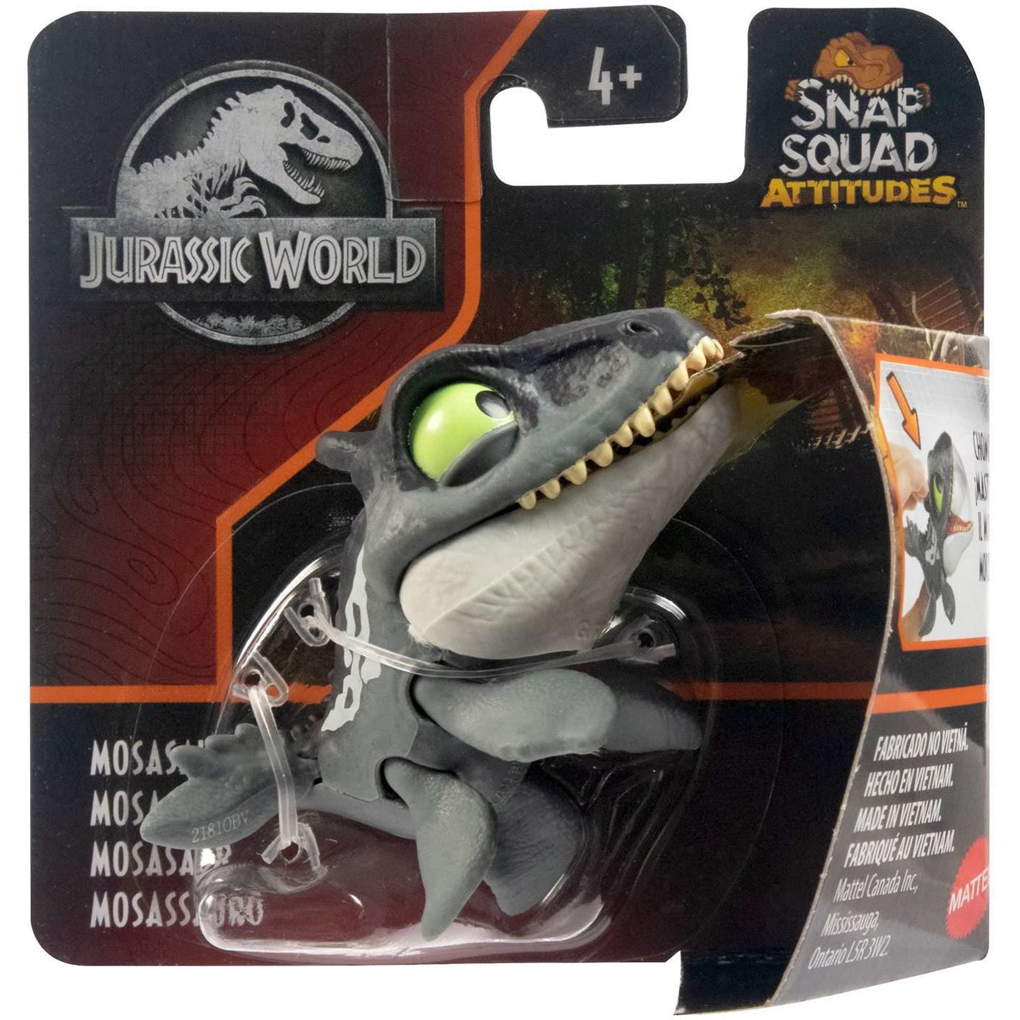 Jurassic World Snap Squad Attitudes Spinosaurus figure ideal for action-packed play and shelf display.