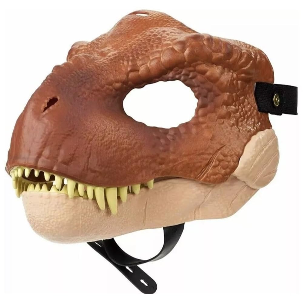 Jurassic World Tyrannosaurus Rex mask front view for imaginative play and visibility.