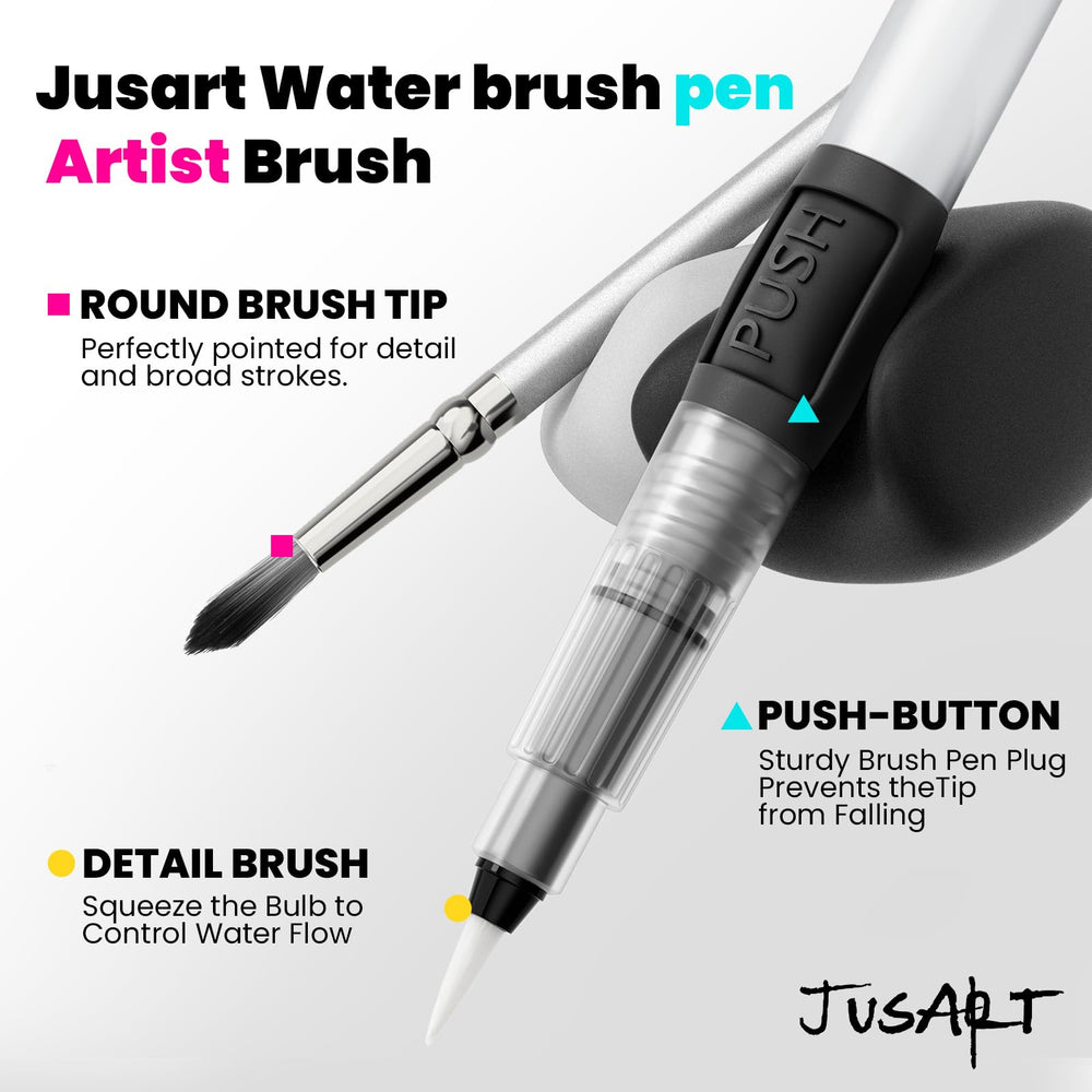 JusArt classic color swatches display vivid hues for illustrations.
